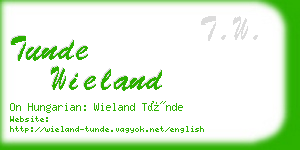 tunde wieland business card